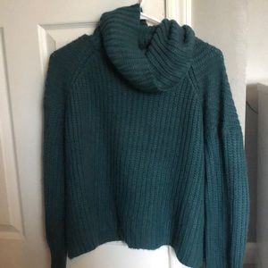 turquoise turtle neck sweater